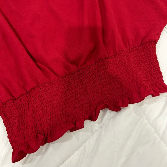 ⬇️PRICE 🔥 ACTIVE U S A • Short Sleeve loose Red Blouse • Large - Picture 5 of 7